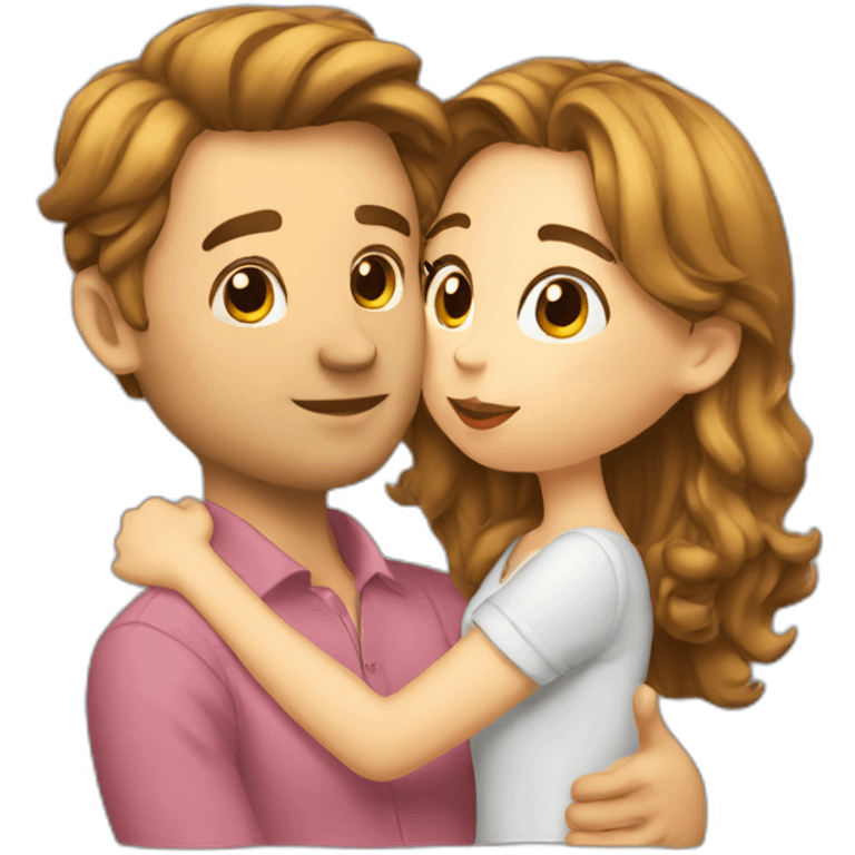 Beautiful-girl-kissing-a-guy emoji