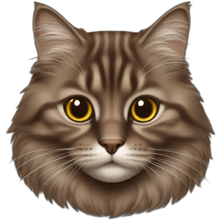 Dark Brown Siberian cat emoji