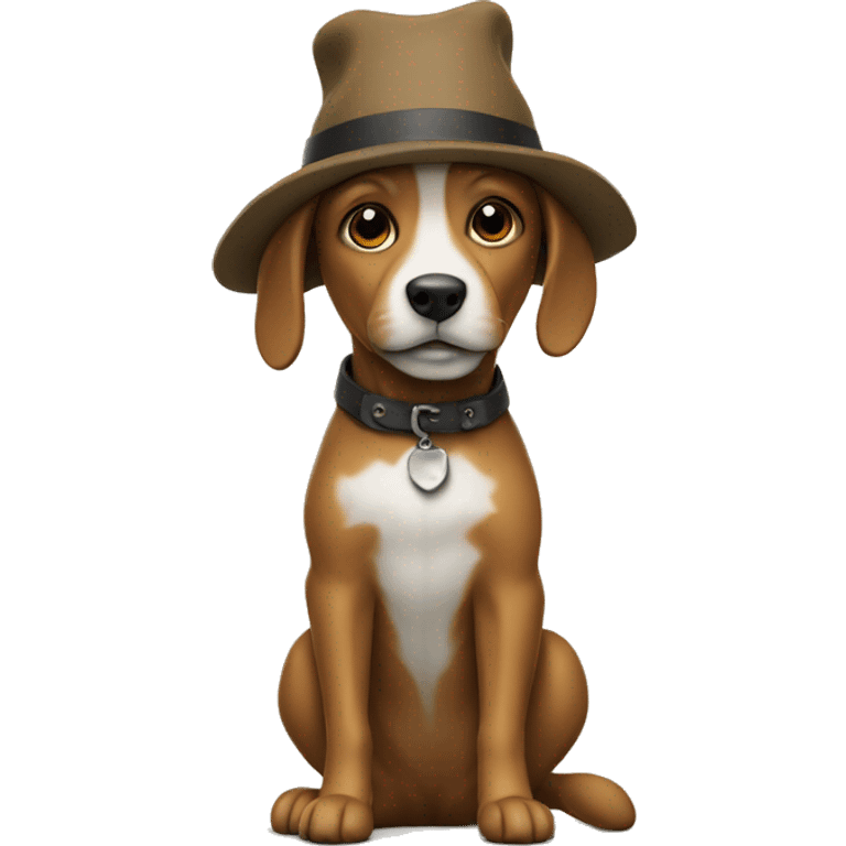 Dog in a hat in boots emoji