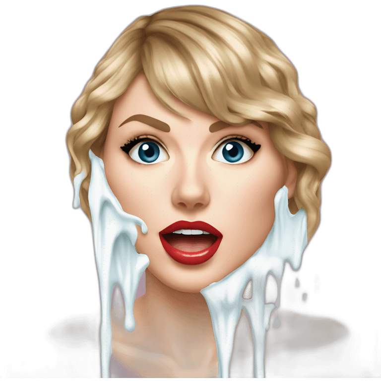 taylor-swift-selfie-milk-on-face-dripping emoji