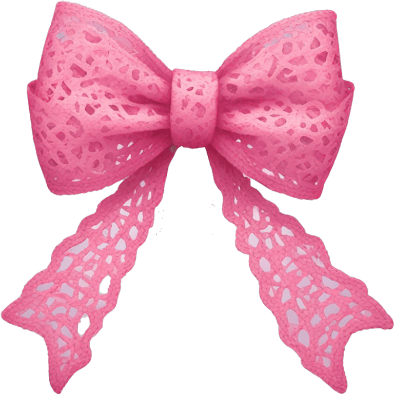 pink lacey bow emoji