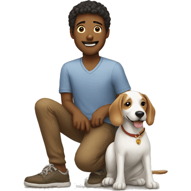 Human and dog  emoji