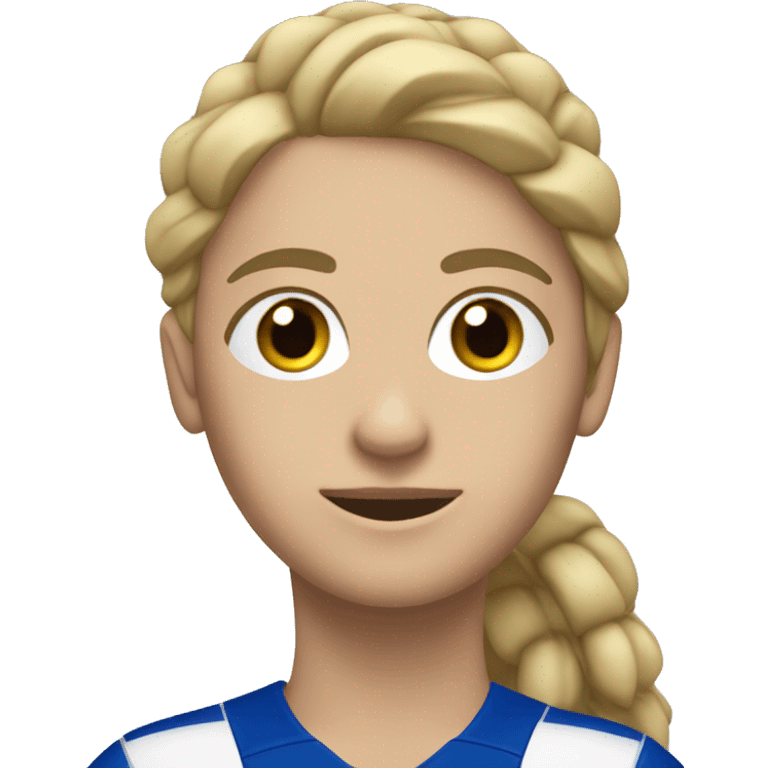 jugadora de voley con vestimenta azul francia emoji