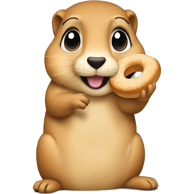 prairie dog eating bagel emoji