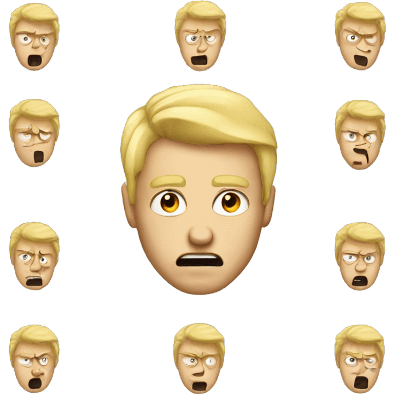 mad blonde guy with no wifi logo on forehead emoji