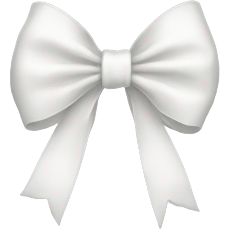 Aesthetic white bow emoji