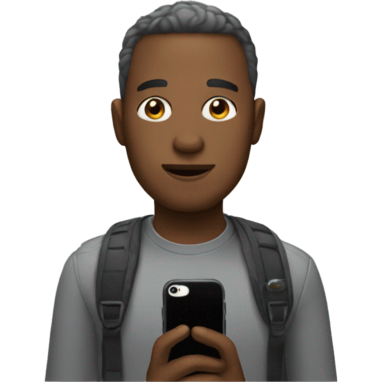 Person with iPhone emoji