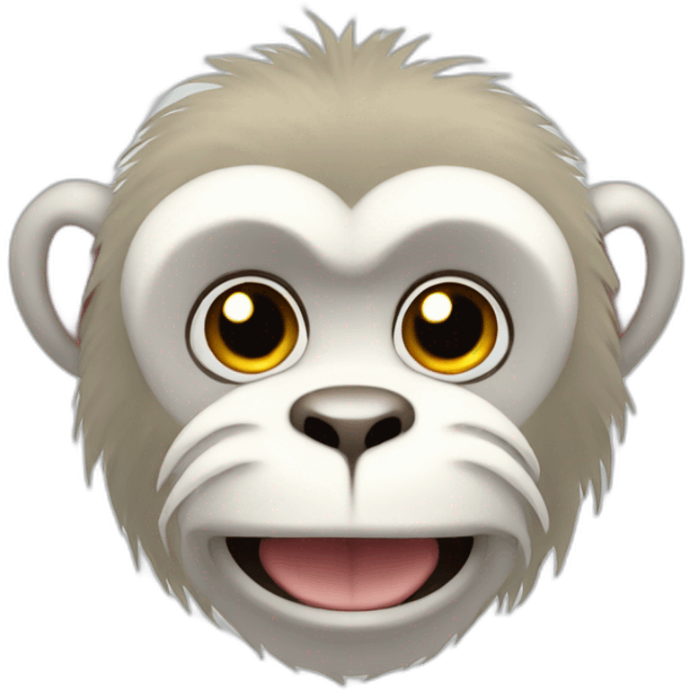 White fur monkey  emoji