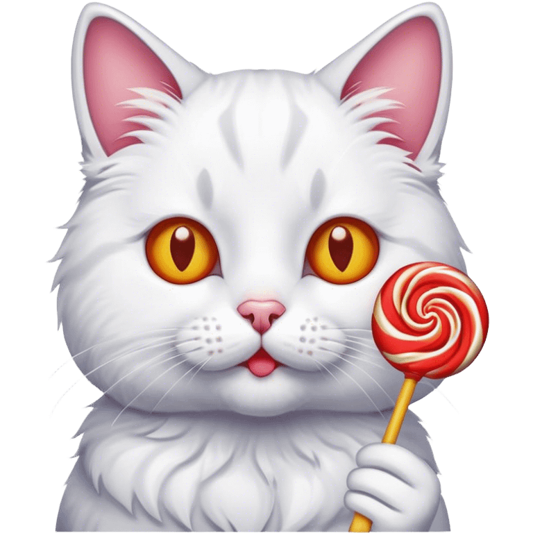 Cat with lolipop emoji