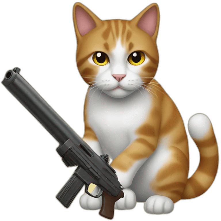 A cat with a shotgun emoji