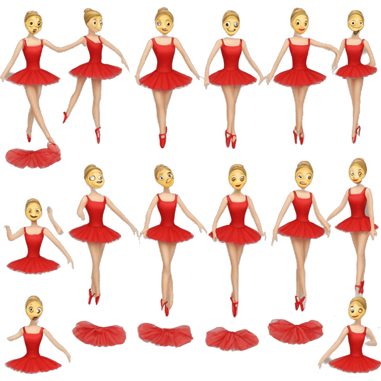 red ballerinas emoji