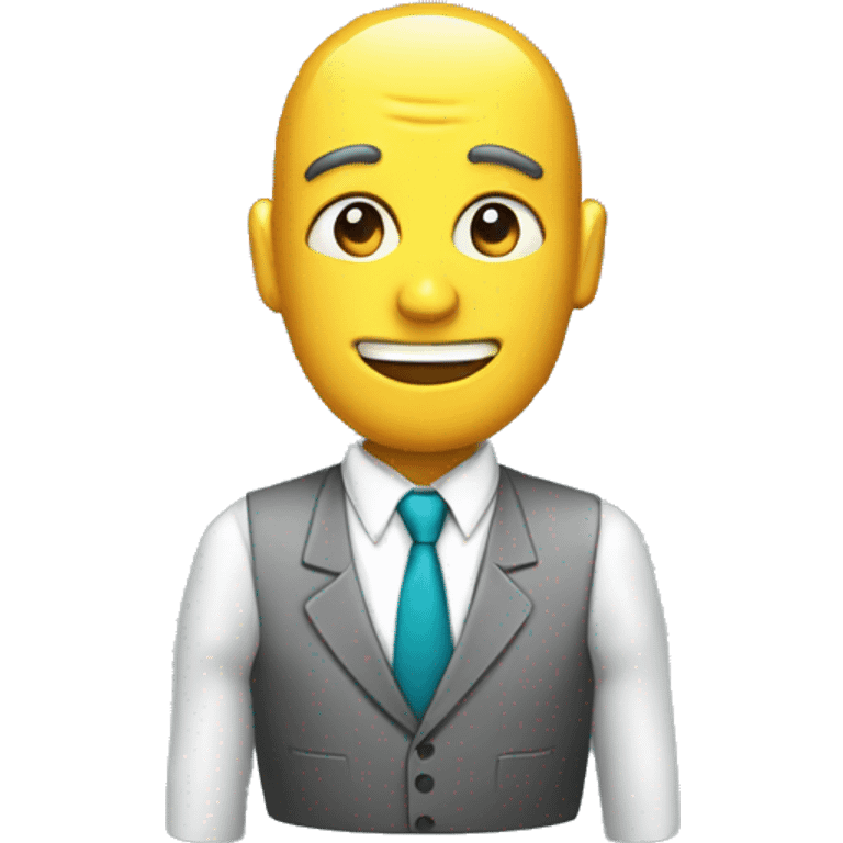 Cerebro con traje y corbata emoji