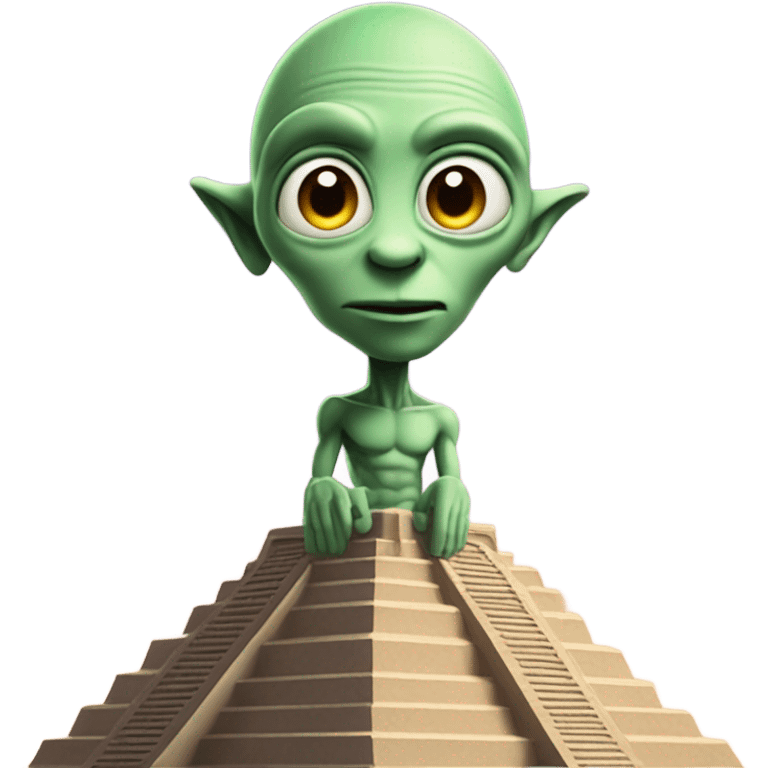 alien man on pyramid emoji