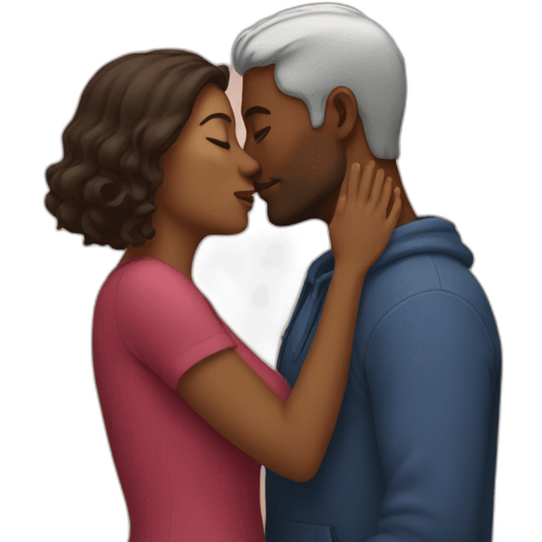 Man and woman kissing emoji