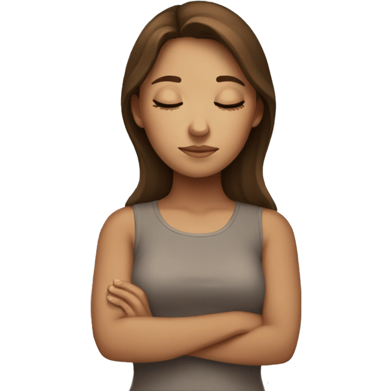 Sleeping brown haired girl emoji