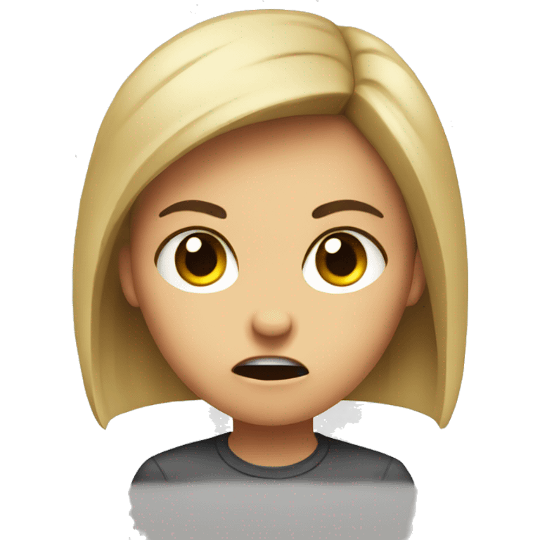 Angry girl at boy emoji