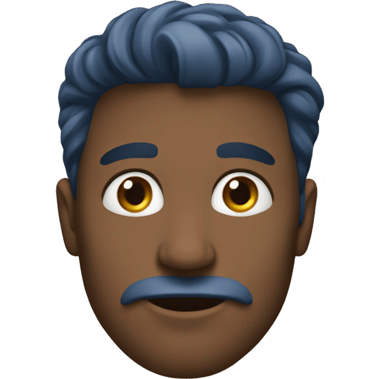 hombre pelo azul emoji