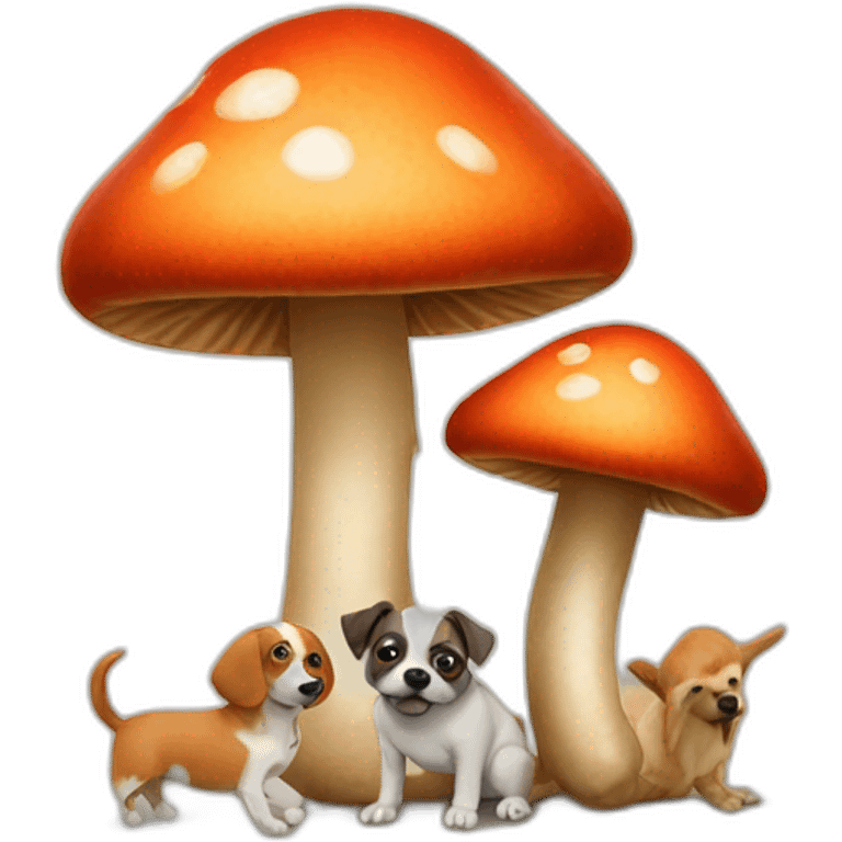 Shroom and dogs emoji