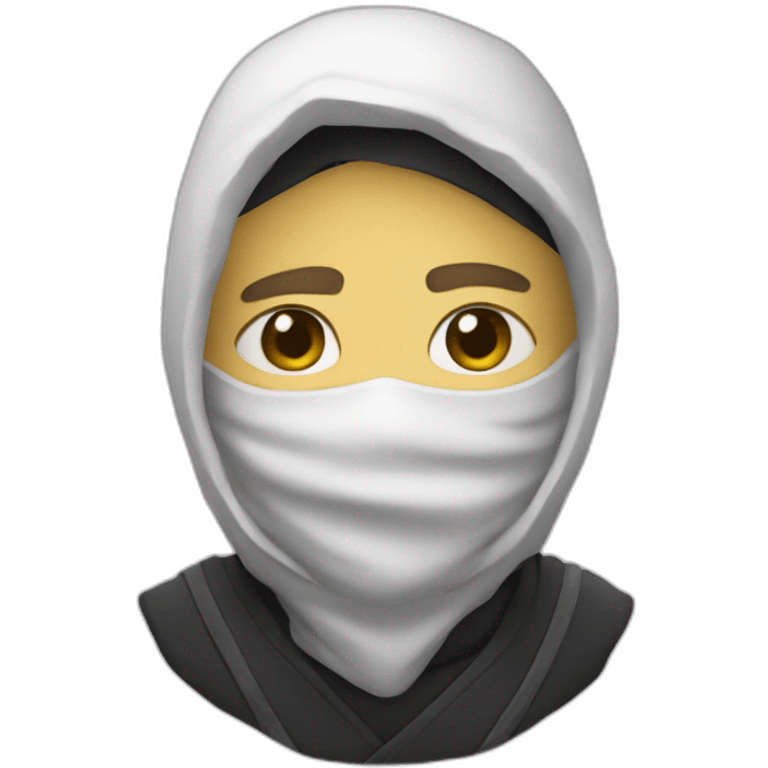 Dev ninja white with computer skin normal people emoji