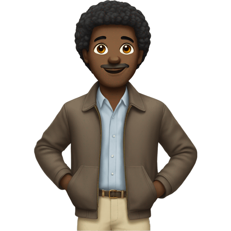 Black man in the 60s emoji