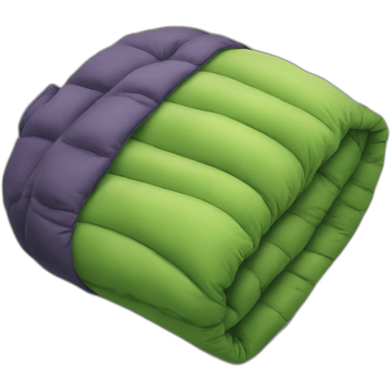 Sleeping bag looks like caterpillar emoji