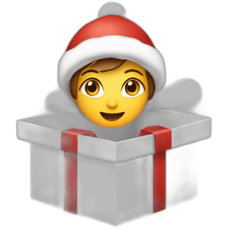 christmas girl in the wrapped box emoji