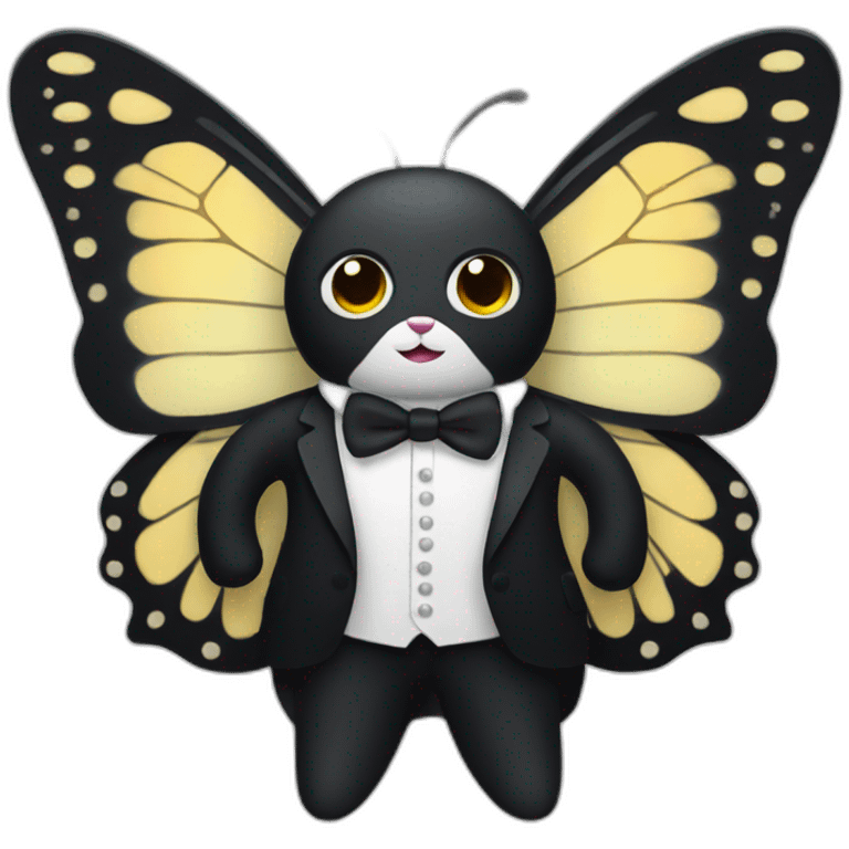 butterfly wearing tuxedo emoji