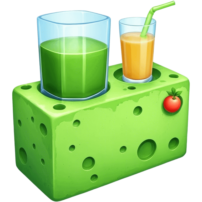  a juice brick with a planet  emoji