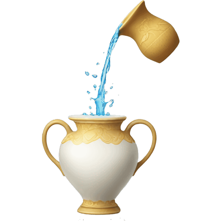 Water pouring out of a beautiful vase emoji