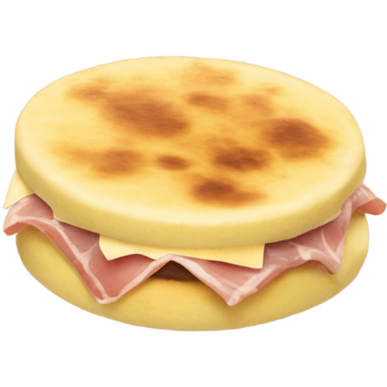 Arepa con jamón y queso  emoji