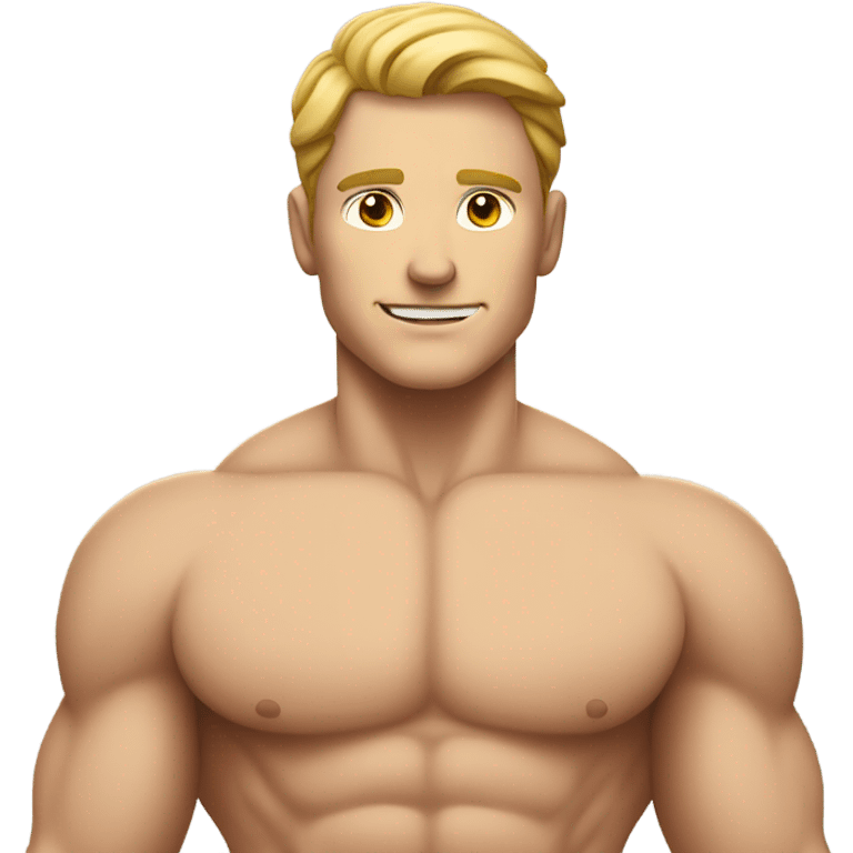 strong healthy white man emoji