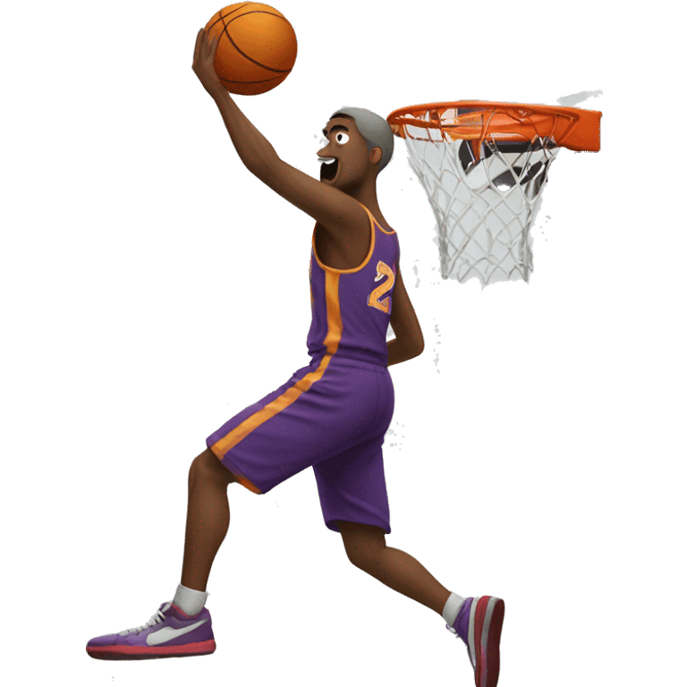 Guy dunking basketball emoji