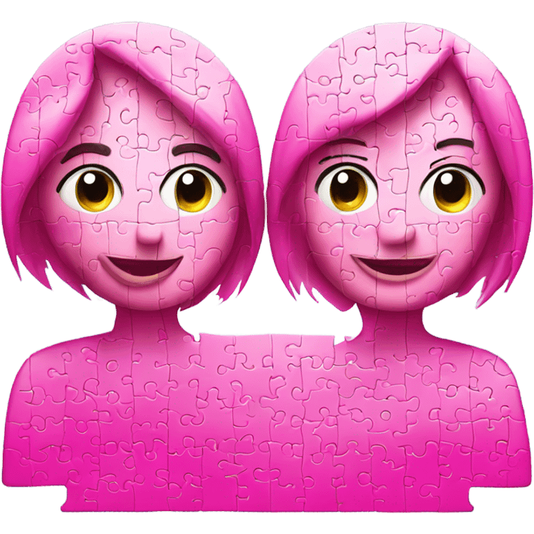 two pink puzzles emoji