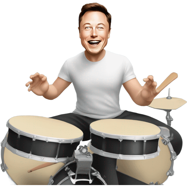 elon musk play drums emoji