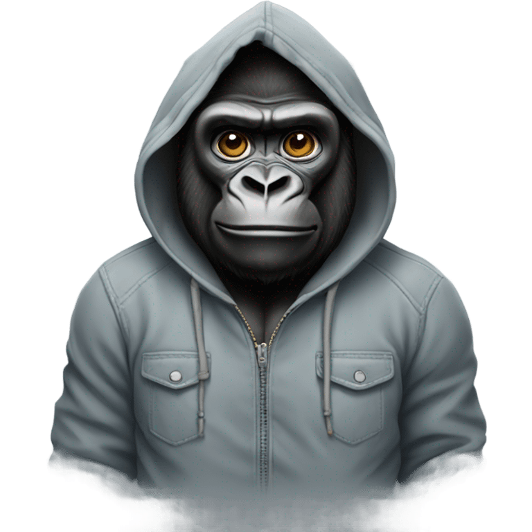 Gorilla wearing a hoodie emoji