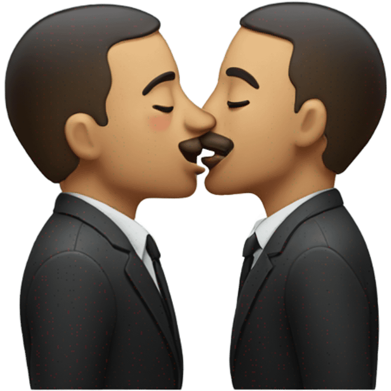 Kissing men emoji