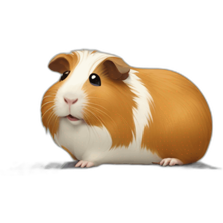 guinea pig　typing on macbook emoji