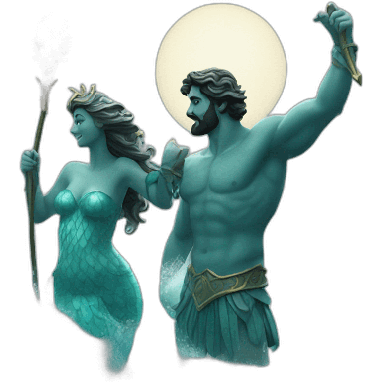 Couple poseidon sirene emoji