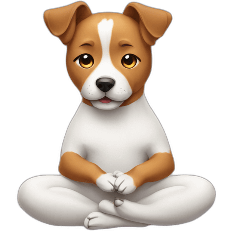 Dog yoga emoji