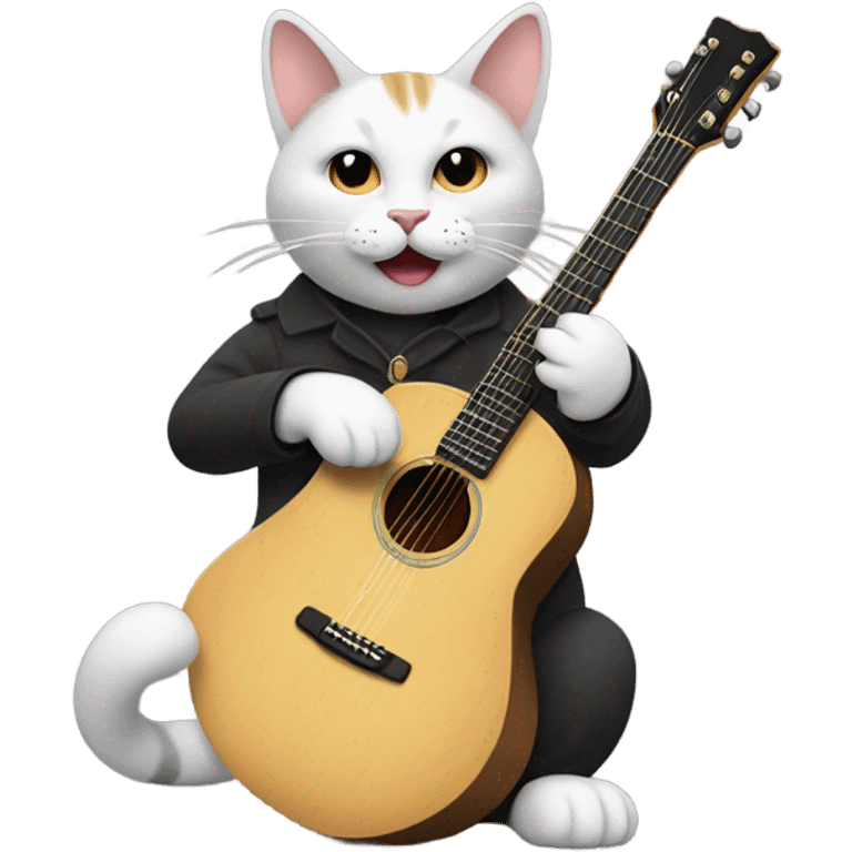 Cat playing guitar  emoji