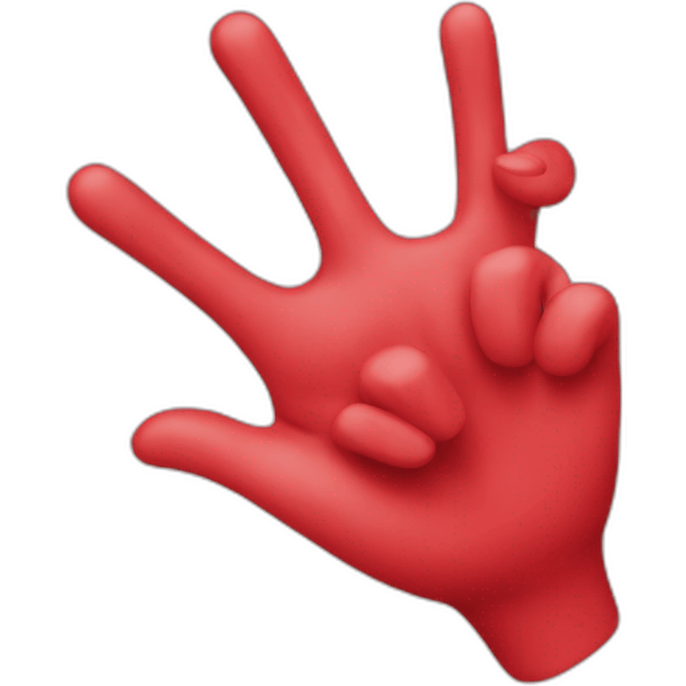 Point you single finger red color emoji