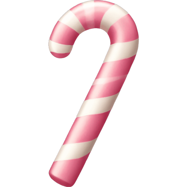 pale pink candy cane (just one) with a bow emoji