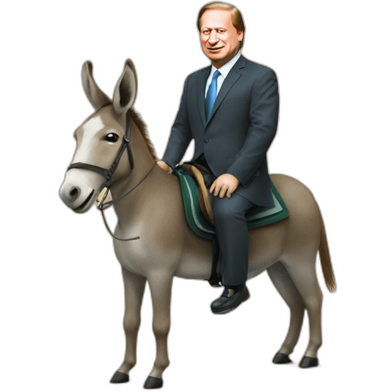 Nawaz sharif set on donkey emoji