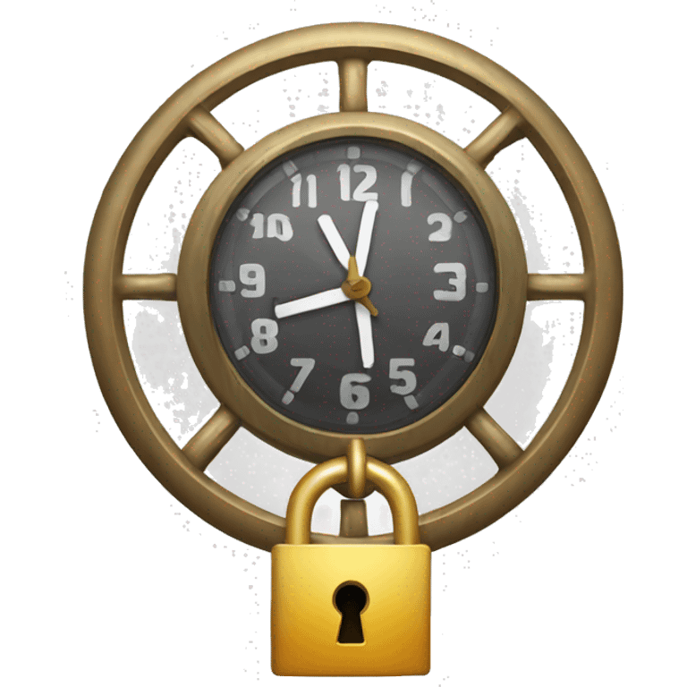 clock with padlock emoji