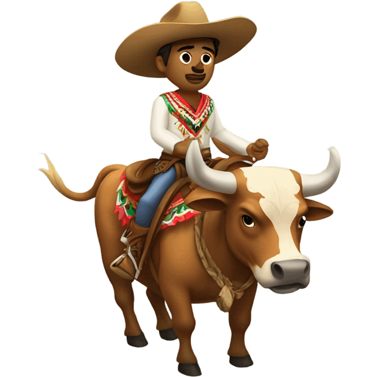 mexican on a bull emoji