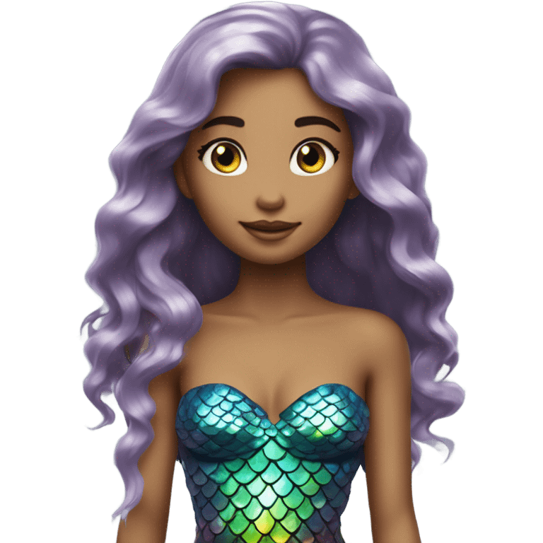 mermaid, model, magical, iridescent, mystical, shiny, holographic, highlights, scales  emoji