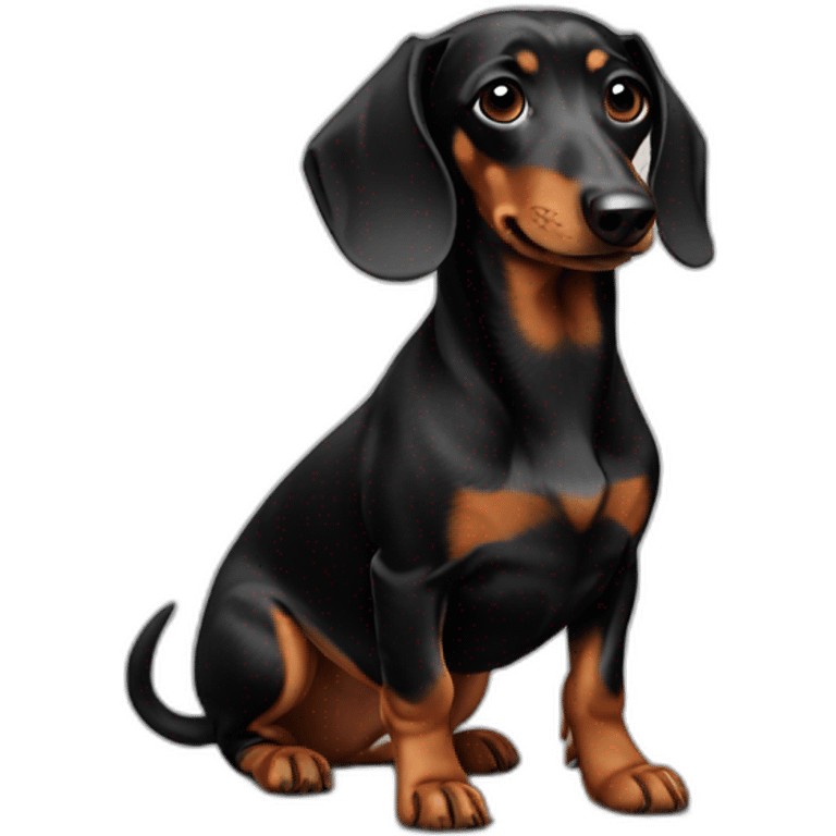 dachshund negro emoji