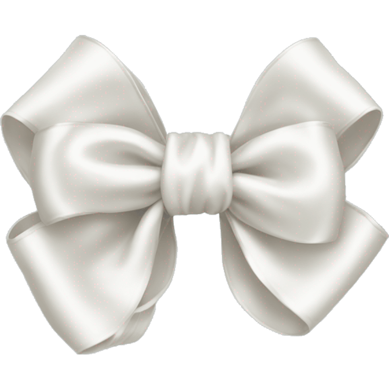 white satin bow emoji