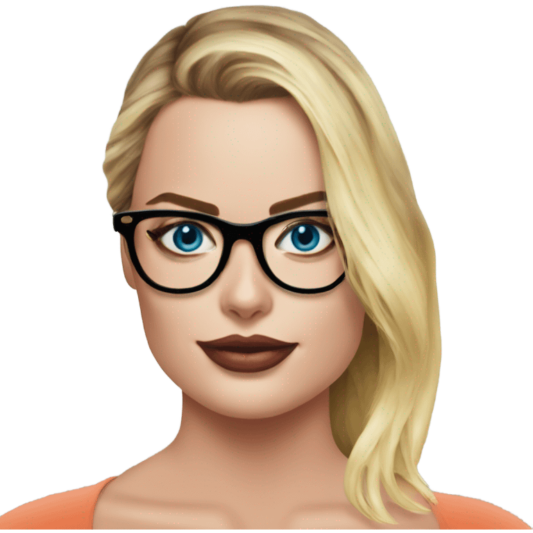 :Margot Robbie: glasses  emoji