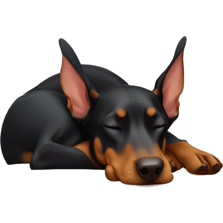 Doberman sleeping emoji